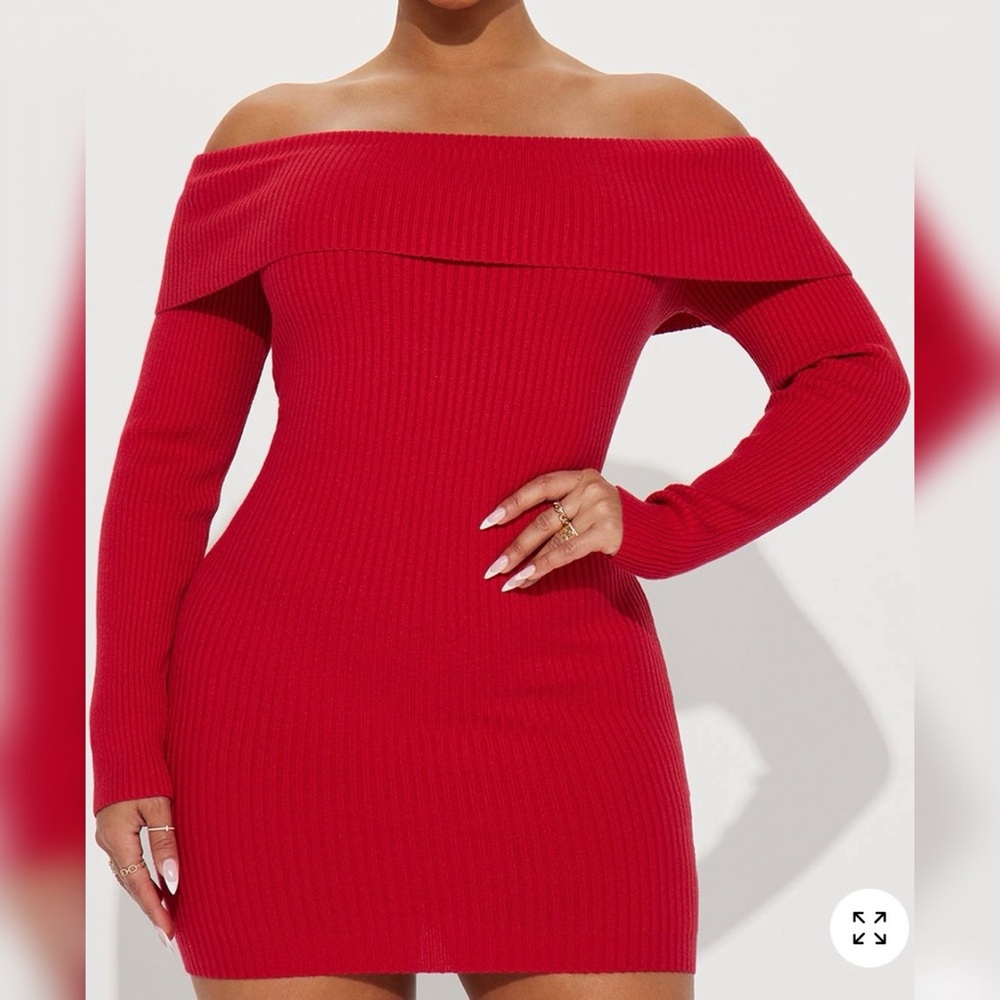 Red Sweater Dress